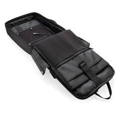 Vue Bobby Bizz sac à dos et sacoche antivol de couleur noir| Krokrodeal
