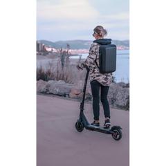 Vue Bobby Bizz sac à dos et sacoche antivol de couleur noir| Krokrodeal