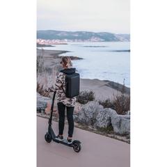 Vue Bobby Bizz sac à dos et sacoche antivol de couleur noir| Krokrodeal