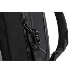 Vue Bobby Bizz sac à dos et sacoche antivol de couleur noir| Krokrodeal