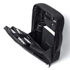 Vue Bobby Bizz sac à dos et sacoche antivol de couleur noir| Krokrodeal