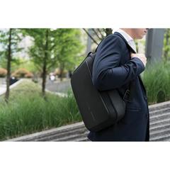 Vue Bobby Bizz sac à dos et sacoche antivol de couleur noir| Krokrodeal