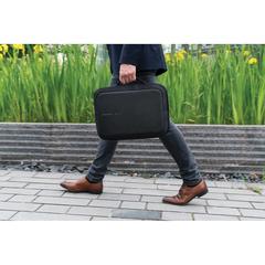 Vue Bobby Bizz sac à dos et sacoche antivol de couleur noir| Krokrodeal