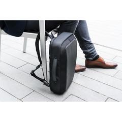 Vue Bobby Bizz sac à dos et sacoche antivol de couleur noir| Krokrodeal