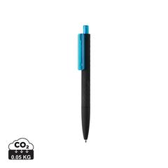 Vue Stylo X3 finition gomme noire de couleur bleu| Krokrodeal