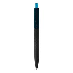 Vue Stylo X3 finition gomme noire de couleur bleu| Krokrodeal
