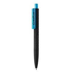 Vue Stylo X3 finition gomme noire de couleur bleu| Krokrodeal