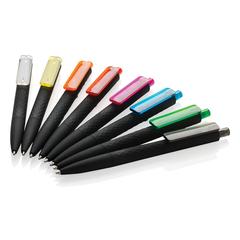 Vue Stylo X3 finition gomme noire de couleur bleu| Krokrodeal