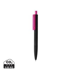 Vue Stylo X3 finition gomme noire de couleur rose| Krokrodeal