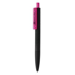 Vue Stylo X3 finition gomme noire de couleur rose| Krokrodeal