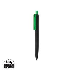 Vue Stylo X3 finition gomme noire de couleur vert| Krokrodeal
