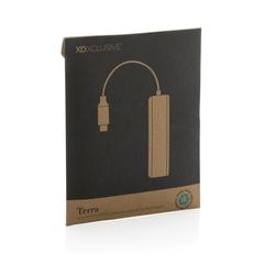 Vue Hub avec entrée HDMI en aluminium recyclé Terra RCS de couleur gris| Krokrodeal