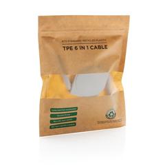 Vue Cable 6 en 1 en TPE et plastique recyclé RCS de couleur blanc| Krokrodeal
