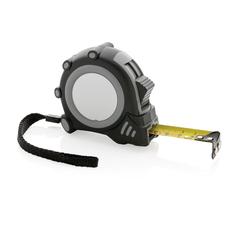 Vue Mètre ruban Grip 5M/19mm en plastique recyclé RCS de couleur gris| Krokrodeal