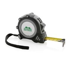 Vue Mètre ruban Grip 5M/19mm en plastique recyclé RCS de couleur gris| Krokrodeal