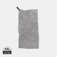 Vue VINGA Serviette sèche active RPET GRS de couleur gris| Krokrodeal