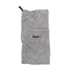 Vue VINGA Serviette sèche active RPET GRS de couleur gris| Krokrodeal