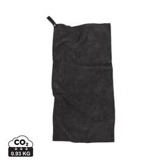 Vue VINGA Serviette sèche active RPET GRS de couleur noir| Krokrodeal