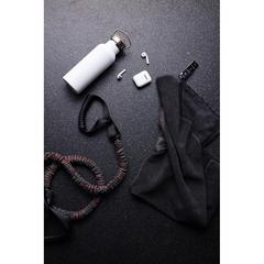 Vue VINGA Serviette sèche active RPET GRS de couleur noir| Krokrodeal