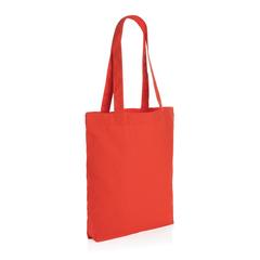 Vue Sac tote en toile recyclée 285 g/m² Impact Aware™ de couleur rouge| Krokrodeal