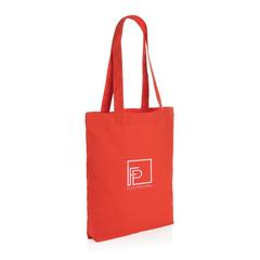 Vue Sac tote en toile recyclée 285 g/m² Impact Aware™ de couleur rouge| Krokrodeal