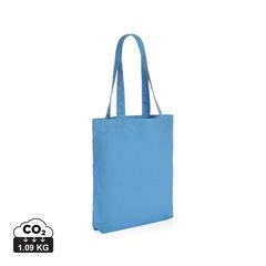 Vue Sac tote en toile recyclée 285 g/m² Impact Aware™ de couleur bleu| Krokrodeal