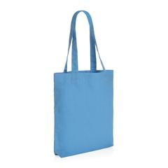 Vue Sac tote en toile recyclée 285 g/m² Impact Aware™ de couleur bleu| Krokrodeal