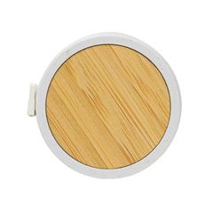 Vue Mètre ruban de tailleur en plastique recyclé RCS et bambou de couleur blanc| Krokrodeal