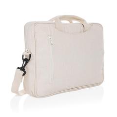 Vue Sacoche ordinateur 15,4'' en coton recyclé AWARE™ Laluka de couleur blanc| Krokrodeal