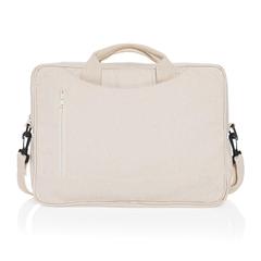 Vue Sacoche ordinateur 15,4'' en coton recyclé AWARE™ Laluka de couleur blanc| Krokrodeal