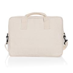 Vue Sacoche ordinateur 15,4'' en coton recyclé AWARE™ Laluka de couleur blanc| Krokrodeal
