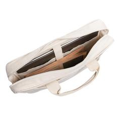 Vue Sacoche ordinateur 15,4'' en coton recyclé AWARE™ Laluka de couleur blanc| Krokrodeal