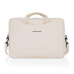 Vue Sacoche ordinateur 15,4'' en coton recyclé AWARE™ Laluka de couleur blanc| Krokrodeal