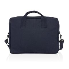 Vue Sacoche ordinateur 15,4'' en coton recyclé AWARE™ Laluka de couleur bleu| Krokrodeal