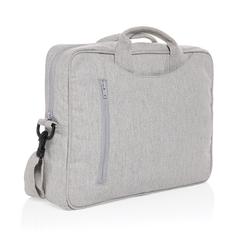 Vue Sacoche ordinateur 15,4'' en coton recyclé AWARE™ Laluka de couleur gris| Krokrodeal