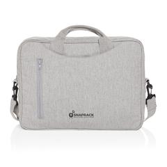 Vue Sacoche ordinateur 15,4'' en coton recyclé AWARE™ Laluka de couleur gris| Krokrodeal