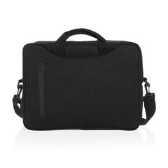 Vue Sacoche ordinateur 15,4'' en coton recyclé AWARE™ Laluka de couleur noir| Krokrodeal