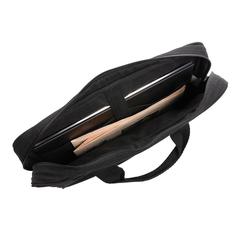 Vue Sacoche ordinateur 15,4'' en coton recyclé AWARE™ Laluka de couleur noir| Krokrodeal