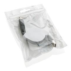 Vue Câble rétractable 3 en 1 de couleur blanc| Krokrodeal