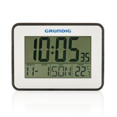 Vue Station météo et calendrier Grundig de couleur blanc| Krokrodeal