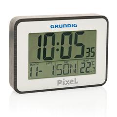 Vue Station météo et calendrier Grundig de couleur blanc| Krokrodeal