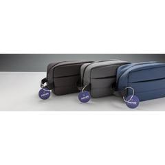Vue Trousse de toilette Impact en rPET AWARE™ de couleur gris| Krokrodeal