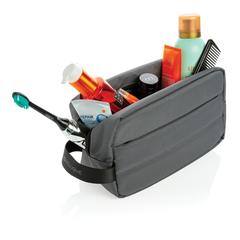 Vue Trousse de toilette Impact en rPET AWARE™ de couleur gris| Krokrodeal