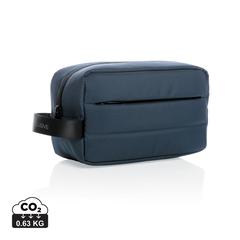 Vue Trousse de toilette Impact en rPET AWARE™ de couleur bleu| Krokrodeal