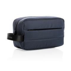 Vue Trousse de toilette Impact en rPET AWARE™ de couleur bleu| Krokrodeal