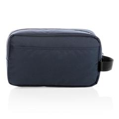 Vue Trousse de toilette Impact en rPET AWARE™ de couleur bleu| Krokrodeal