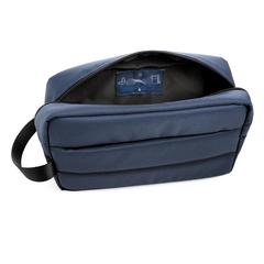 Vue Trousse de toilette Impact en rPET AWARE™ de couleur bleu| Krokrodeal