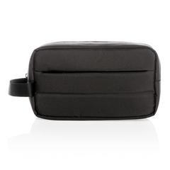 Vue Trousse de toilette Impact en rPET AWARE™ de couleur noir| Krokrodeal
