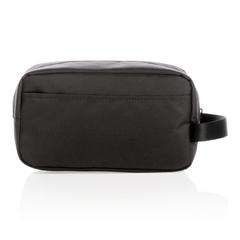 Vue Trousse de toilette Impact en rPET AWARE™ de couleur noir| Krokrodeal