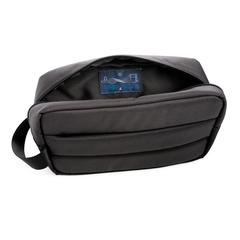 Vue Trousse de toilette Impact en rPET AWARE™ de couleur noir| Krokrodeal